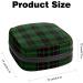 Anna Cowper Green Buffalo Plaid Menstrual Storage Bag - Portable Period Pouch for Women, Nursing Pads, Tampons - Multi-colored - Buy Online on GoSupps.com