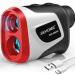 Golf Rangefinder Slope 800Yds 6X Golf Range Finder with Flag-Lock Pin Sensor Vibration Slope ON/Off and Continuous Scan Rechargeable - Tournament Legal Golf Rangefinders SW-M800