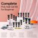 Modelones 16 Colors Poly Nail Gel Kit with Lamp | Clear Nude Pink Brown & Red | Complete Nail Extension Art Solution - Buy Online on GoSupps.com
