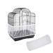 Birdcage Nylon Mesh Net Cover Guard Pet Birds Parrot Cage Seed Catcher Soft Ventilated Birdcage Skirt M Size(White)