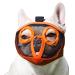 Jyhy muzzle for dogs with a flattened snout-adjustable breathable: English bulldog French bulldog Beijingese shih-ztu pug also suitable for cats.Orange (the eyes) m m (28-43cm) orange (the eyes)