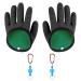 Jinxian 1 pair of waterproof fishing gloves stab -resistant anti -cut land shoe pike with 2 magnetic buckle fishing accessories for the safe handling of pike Zander Wels