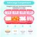 Pill Box 4 Times a Day 7 Days Pill Organiser Box with 28 Compartments Weekly Pill Case for Morning Noon Evening and Bed Time (Cyan) - Buy Online on GoSupps.com
