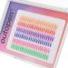 Outopen 14MM Colored Cluster Lash Extensions - 140 PCS C Curl Wispy Natural Eyelashes - DIY Reusable 7 Color Mix - Buy Online on GoSupps.com
