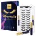 EARLLER Magnetic Eyelashes with Eyeliner Kit 10 Pairs Natural Look False Lashes with Applicator - Easy to Apply and No Glue Needed  3D & 5D Reusable Short and Long Eyelashes Set C10202