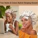 Satin Silk Reversible Hair Bonnet for Women - Non Slip Adjustable Double-layer (Coffee/Champagne) - Buy Online on GoSupps.com