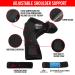 Shoulder Brace with Reusable Ice Gel Pack - Rotator Cuff Support & Compression Sleeve for Bursitis, Dislocation, Tendonitis - Black Large Size - Buy Online on GoSupps.com