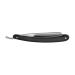 DOVO Razor Bes. Quality - Black Acrylic 6/8 Round Head Carbon Steel Full Hollow Grind | Premium Shaving Tool - Buy Online on GoSupps.com