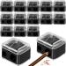 15 Pcs Cosmetic Pencil Sharpener Dual Makeup Sharpener Compact Eyeliner Sharpener Makeup Pencil Sharpeners for Eyeliner Lip Liner Pencils Black