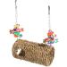 Durable Bird Grass Woven Swing with Hooks - Fun Chew Toys for Parrots Budgies Lovebirds & Finches - Ideal Bird Cage Accessory - Buy Online on GoSupps.com