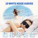 Sleep Mask with White Noise Bluetooth 5.0 Music Headphone | 10 White Noise Sounds | 10 Hours Play Time | Ideal for Men & Women | Small Size - Buy Online on GoSupps.com