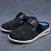 MEJORMEN Men's Diabetic Shoes | Adjustable Closure Slippers for Swollen Feet | Black Gray Casual Sandals - Buy Online on GoSupps.com