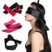 AWAVM Blindfold 3 Pcs Silk Satin Blindfold Eye mask for Sleeping Games Satin Silk Eye Covers Satin Sleep Mask Valentine Gift 145cm(Black Red Rose Red) - Buy Online on GoSupps.com