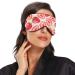 Haskirky Light Blocking Eye Mask for Men and Women - Breathable & Adjustable Travel, Yoga, Meditation, Office - Red Strawberry - Buy Online on GoSupps.com