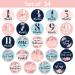 Floral Baby Monthly Stickers for Girls (Set of 24) | Newborn Milestone Month Stickers - Buy Online on GoSupps.com