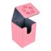 ZLCA Card Deck Box for MTG Card Storage Box Fits 100+ Single Sleeved Cards PU Leather Strong Magnet Card Deck Case for Magic Commander TCG Cards (Pink)