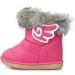 MINBEI Baby Girls Soft Leather Winter Snow Boots - Waterproof Toddler Girls 6 UK Child Rose - Buy Online on GoSupps.com
