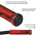 Kutrick 145mm Soft Flangeless Longneck Handle Bar Grips for Pro Scooters and BMX Bikes - Red/Black - Buy Online on GoSupps.com
