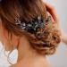 Unicra Black Opal Crystal Wedding Hair Comb - Bridal Headpiece for Women and Girls - Buy Online on GoSupps.com