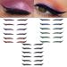 Rosarden 18 Pairs Glitter Eyeliner Stickers  Stick on Eyeliner  Colorful Stick on Eyeliner Strips  Waterproof Sticker Eyeliner  Adhesive Eyeliner Black Eyeliner Sticker  Eyeliner Stickers for Eyes Purple  Pink  Green Blu...