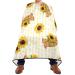 Waterproof Barber Cape -Cute Bear Sunflower Cheetah Haircut Bib for Men Unisex Hair Cutting Cape(8rp1a)