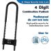 4 Digit Combination Padlock Heavy Duty Anti Theft U-Shape Security Code Lock with Adjustable Shackle for Bicycles  E-Bike Mountain Bike Glass Door Gates Shed  Fence  Adjustable Range 175-330mm 3X-Large(16.33*4.52") Black-U5 - Buy Online on GoSupps.com
