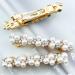 4 Pcs Gold Pearl Rhinestone Hair Clips - Elegant French Barrettes for Women - Buy Online on GoSupps.com