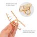 LUNROUG 6 Pack Large Metal Hair Claw Clips - Gold and Silver Fashion Clips for Women - 4 Inch Non-slip Hair Jaw Clips for Thin, Thick, Curly Hair - Buy Online on GoSupps.com