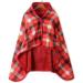 Scarf Blanket for Adults Flannel Lining Warm Blanket Wheelchair Poncho Knee Blanket Leg Blanket for Wheelchair Portable Warm Blanket Wheelchair Accessories C 80 135cm