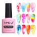 AIMEILI Clear Blooming Gel Nail Polish UV LED Blossom Gel Polish Nail Blooming Gel for Nail Decoration Spreading Effect Nail Painting Nail Art Design Manicure 10ml