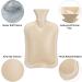 Urbzue 1.8L Hot Water Bottle with Soft Cover - Fluffy Plush Warm Steward for Pain Relief | Perfect Gift for Women Men & Children (Gray) - International Shipping Available - Buy Online on GoSupps.com