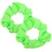 2 pieces neon hair gum scrunchy pop shining green scratch single -colored scratch ties scratch ties hair jewelry scrunchy silk for women satin hair tie girl glitter