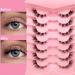 7 Pairs 3D Clear Band Cat Eye False Eyelashes | Fluffy Volume Curly Faux Mink Makeup - Reusable ZFD08 - Buy Online on GoSupps.com