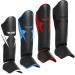 Elite Sports Muay Thai Shin Guards Kickboxing MMA Muay Thai Protective Shin Pad Leg Guards BLACK S-M