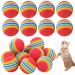 NC Cat Toys Balls Regerly 20Pcs Pet Cat Dog Toy Balls Rainbow Soft Foam Balls for Small Dogs Puppies Puppy Kitty Quiet Indoor Outdoor Play Activity Chase Training