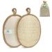 Natural Loofah Sponge Exfoliating Body Scrubber (2 Pack) Made with Eco-Friendly and Biodegradable Shower Luffa Large Exfoliator Pad for Women and Men