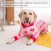 YeaPeeto One-Divider Pajamas for Large/Medium Dogs | Relaxation Hair Loss Allergies Wound Protection - Cone Alternative (4XL Strawberry) - Buy Online on GoSupps.com