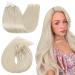 Ugeat real hair extensions microring white blonde microring extensions real hair blonde microring hair extensions 55cm micro loop extensions real hair loosener 50g 50 strands 55 cm 1. microring #60A