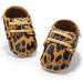Infant First Walking Shoes - Anti-Slip Oxford Flats for Baby Girls & Boys (0-6 Months) in Leopard Print - Buy Online on GoSupps.com