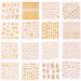 FRCOLOR Gold Nail Art Adhesive Sticker Decals 3D Metallic Silver Nail Decorations Water Transfer for Women Girls Nail Art Supplies Golden Silver - Buy Online on GoSupps.com