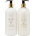 Scottish Fine Soap Au Lait Milk & Honey Cream Hand Wash + Hand Lotion Gift Set | LARGE 17.5 Ounce Each