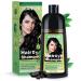 Black Hair Dye Shampoo 3 in 1 Hair Color Shampoo for Women Men Gray Coverage (JUNCHI Black)