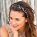 Leopard Print PU Solid Headbands for Women - 6 Pack Multicolor Hair Hoops | Cute Accessories - Buy Online on GoSupps.com