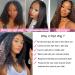 4GIRL4EVER Curly V-Part Human Hair Wig for Black Women - 14 Inch Upgrade Glueless U-Part Kinky Curly Wig 180% Density - Natural Black - Buy Online on GoSupps.com