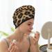 Rough Leopard Print Coral Velvet Dry Hair Cap | Perfect for Home Travel Pools Beaches & Baths - Buy Online on GoSupps.com