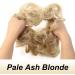 JJstar 2PCS Curly Fake Hair Bun Set - Pale Ash Blonde | High Heat Resistant Synthetic Fiber Scrunchies for Women & Girls - Buy Online on GoSupps.com
