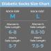 M Magic Diabetic Crew Socks - Loose Fitting Seamless Non-Binding Cushioned - Men Women - Large Black - Buy Online on GoSupps.com