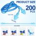 Xuhal 200 Pairs Corded Reusable Silicone Ear Plugs Bulk - Noise Cancelling Hearing Protection for Shooting, Work, Swimming - Individually Wrapped Soft Earplugs for Kids & Adults - 4 Colors - Buy Online on GoSupps.com