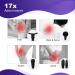 Massage Gun Heads for KALAWW Massage Gun - 17 Different Muscle Massager Heads with Carry Case - 18.5mm (0.73 inch) Black - Buy Online on GoSupps.com