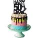 Grad ao Level 50th Birthday Cake Topper for Man Video Game Decoration Funny Husband 50 Fabulous and Happy Fifty Party Handmade (Black) Black Glitter - Buy Online on GoSupps.com